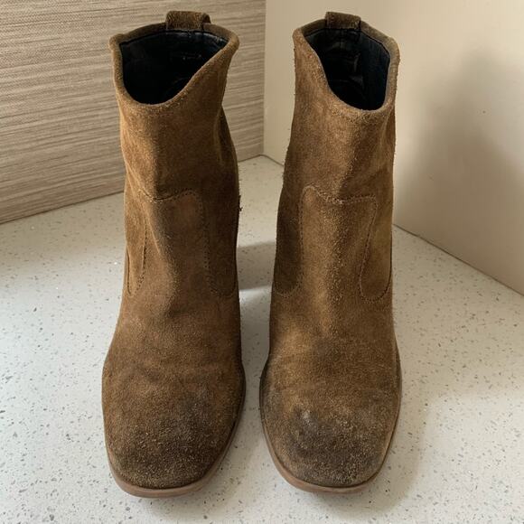 Zara Suede Ankle Boot 10 US - Picture 4 of 9